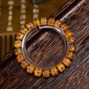Tangka pendant yak bone bracelet